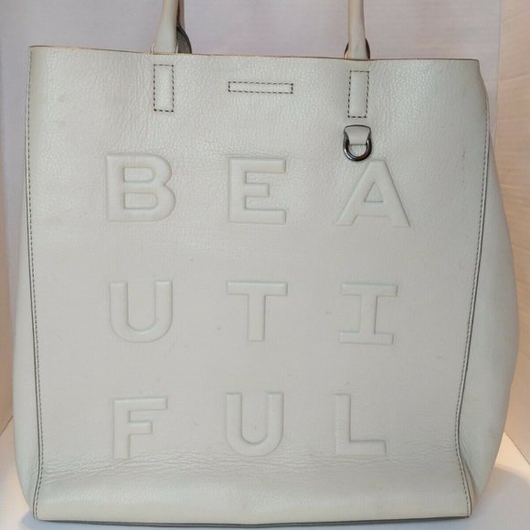 Banana Republic Handbags - Banana Republic "BEAUTIFUL" Leather Tote Bag